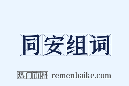 同安组词是什么意思的图片